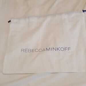 Rebecca Minkoff White 12X10  Drawstring Dust Bag For purses. Travel,Closet Clean